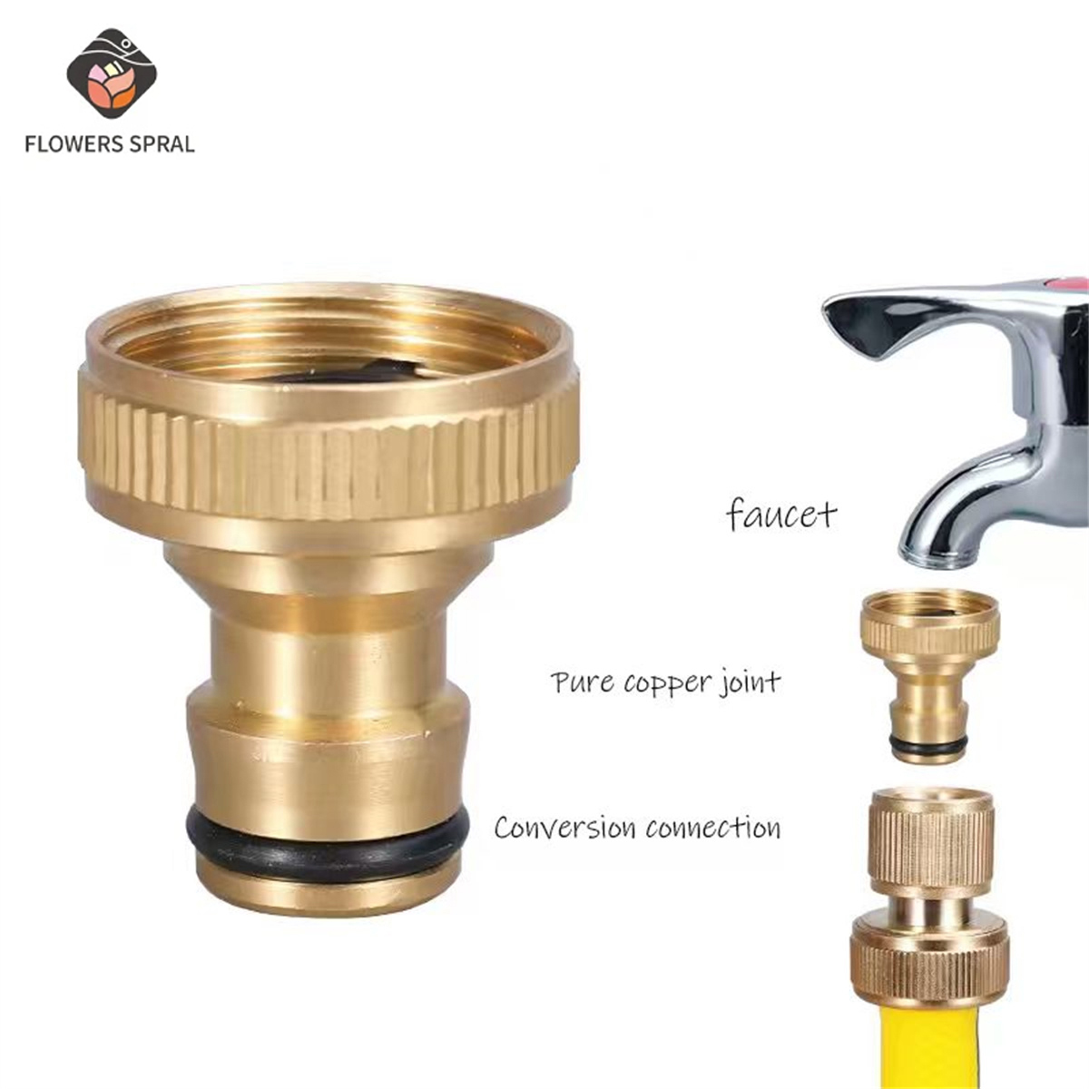 Compression Fitting Brass - Sambungan Pipa Air Taman Berulir 3/4