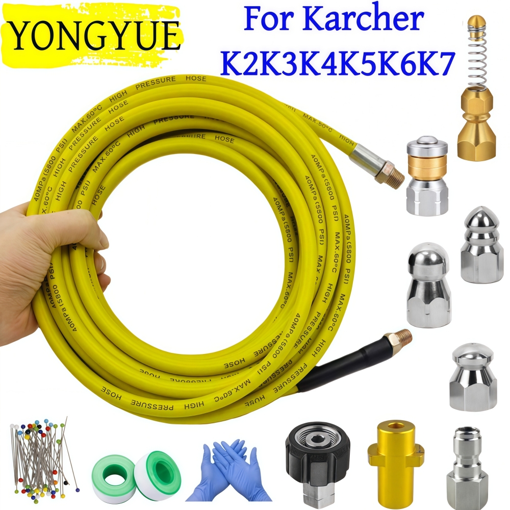 Drain Pipe Clip - Kit Pembersih Saluran Air Bertekanan 5~50m