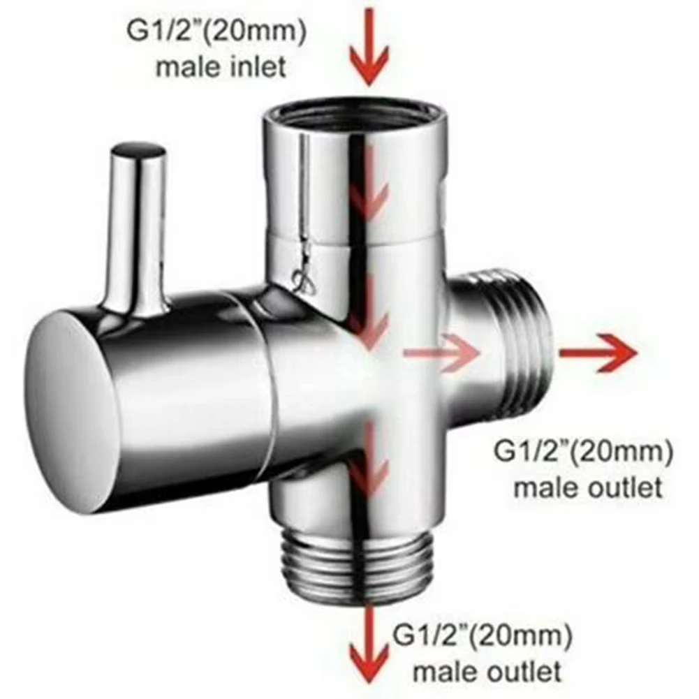 Shower Valve Cartridge - Katup Pengalih 3 Arah G1/2in T-Adapter