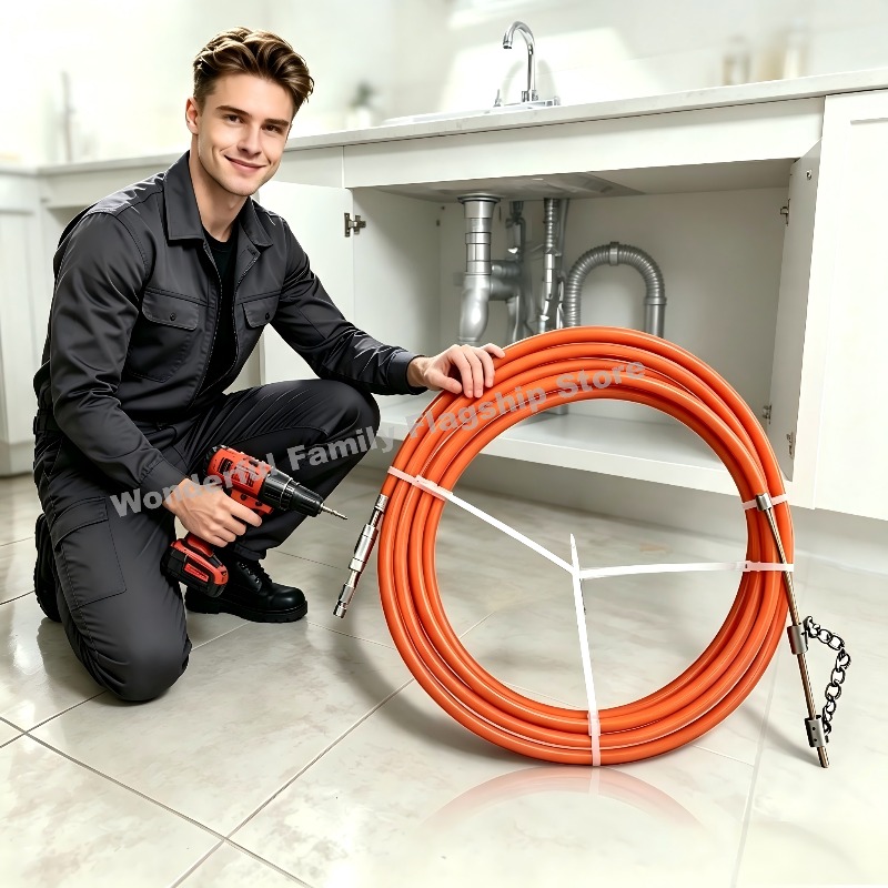 Drain Snake Flexible - Set Alat Pembersih Saluran Air Fleksibel
