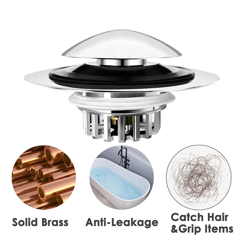 Drain Pipe Clip - ABSE-Penghenti Saluran Bak Mandi, Penangkap Rambut