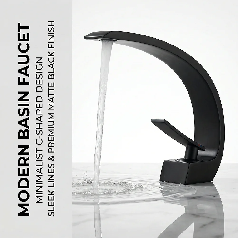 Keran Kamar Mandi Hitam Matte, - Silicone Tap Washer ulasan dan harga
