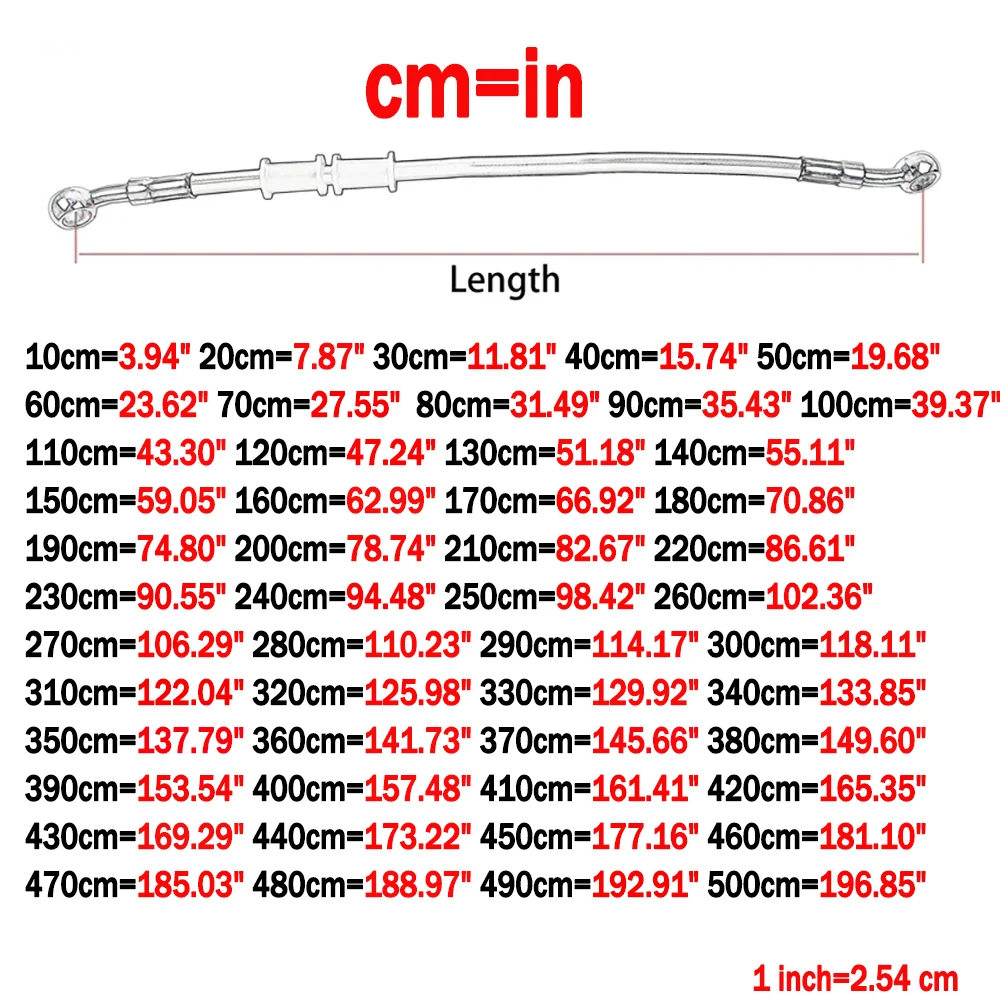 Selang rem motor, 10cm ~ 500cm - Flexible Hose Braided ulasan dan harga