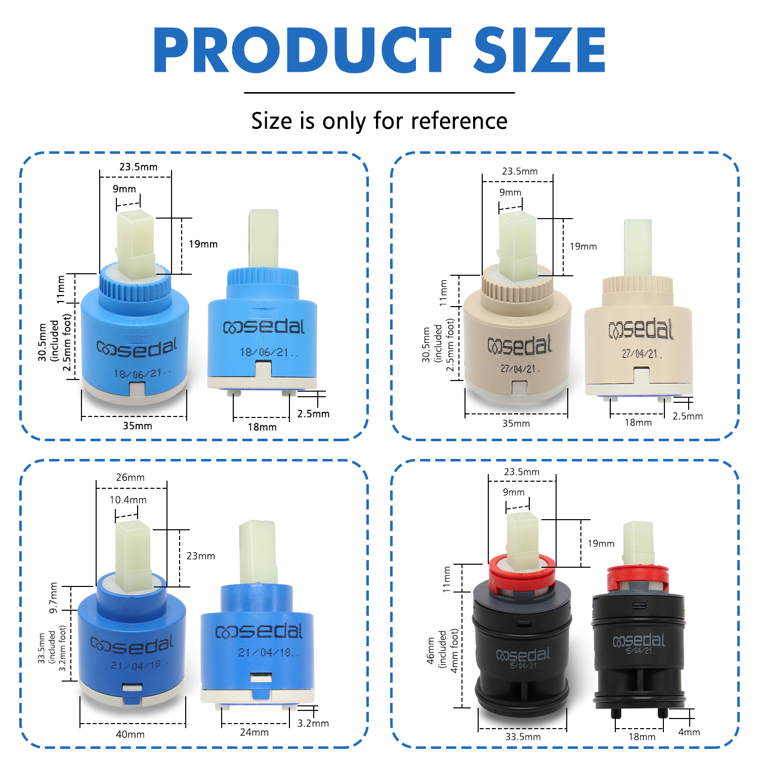 1 Buah Keran Mixer Air Keramik - Shower Valve Cartridge ulasan dan harga