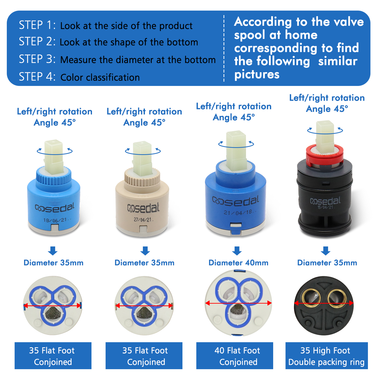 1 Buah Keran Mixer Air Keramik - Shower Valve Cartridge ulasan dan harga