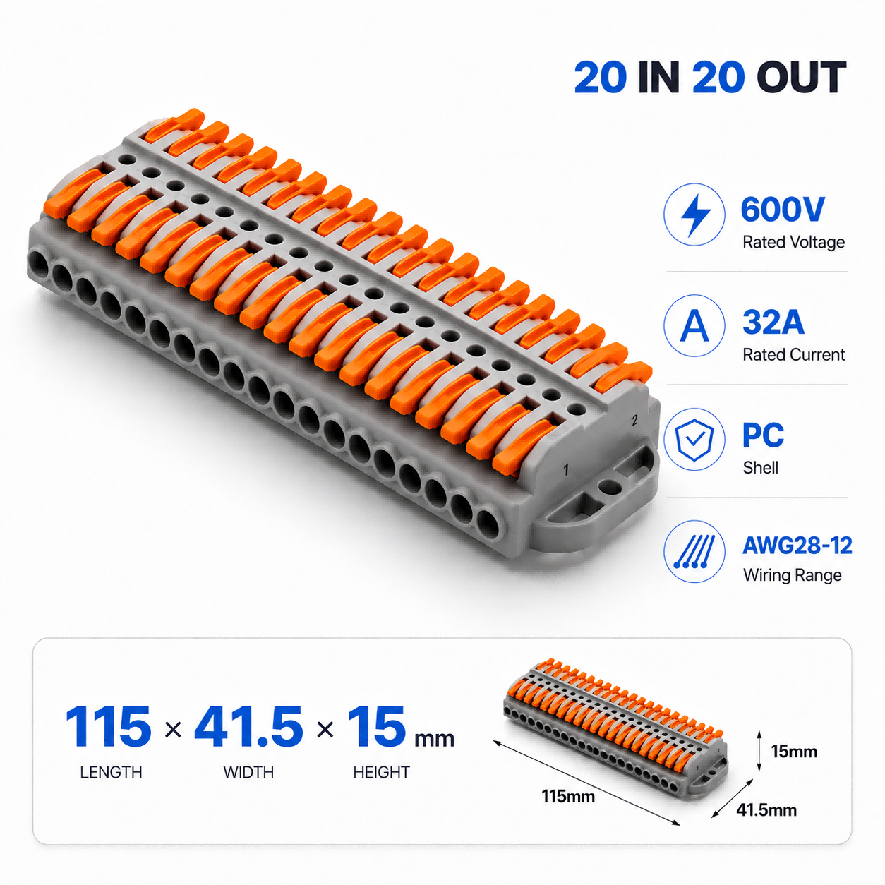 Konektor Kabel 2-30 Pin, Termi - Push Fit Connector ulasan dan harga
