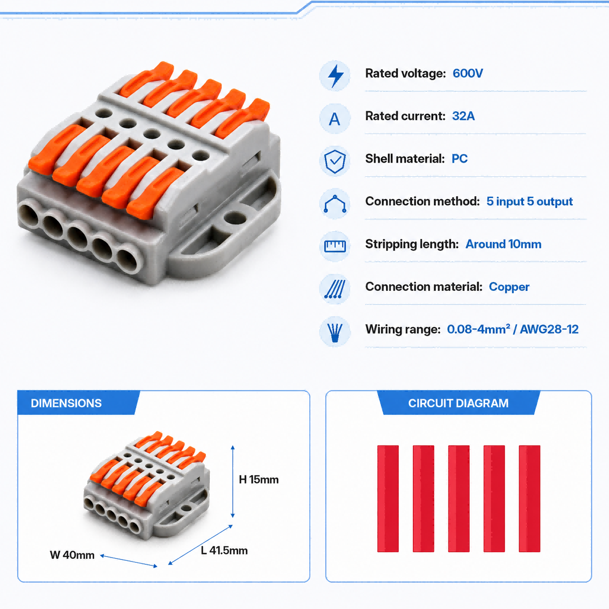 Konektor Kabel 2-30 Pin, Termi - Push Fit Connector ulasan dan harga